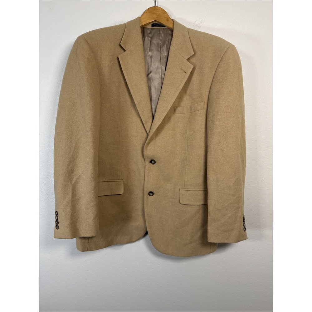 Botany 500 Coat Tan Beige 100% Camel Hair Blazer Sport Coat Size 43R